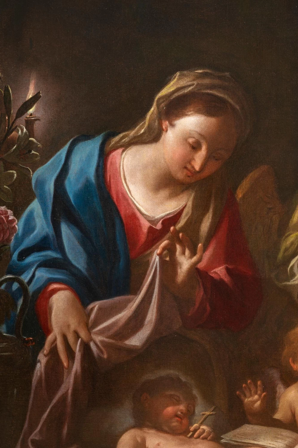 Madonna con Gesù Bambino e angeli musici - dettaglio